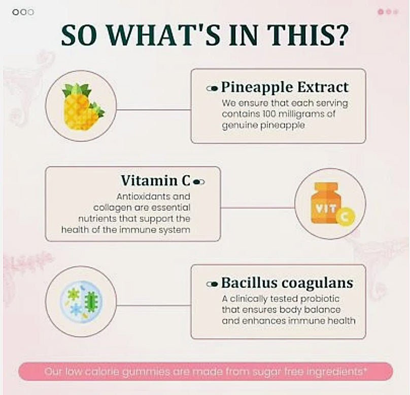 Pineapple Feminine Balance Gummies